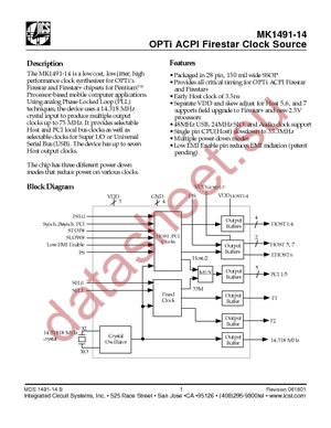 MK1491E-14RLFTR datasheet  
